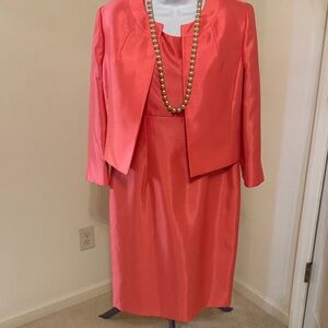Le Suit Vibrant Coral Ensemble
